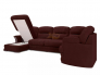 Диван угловой большой П-образный Квин 6 Newtone wine