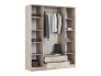 Шкаф для одежды 4-дверный Мартина Кашемир, Крафт серый