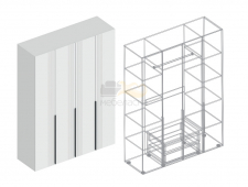 Шкаф 4-ств для одежды