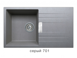 Мойка кварцевая Tolero Loft TL-750 Серый 701