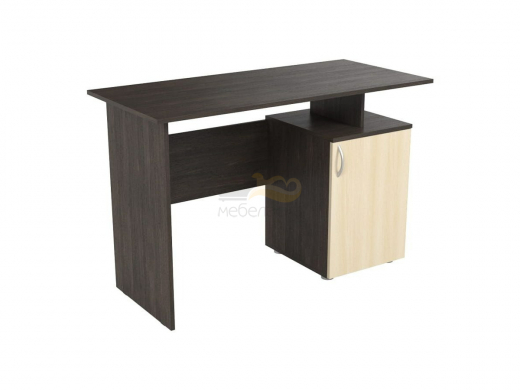 Стол письменный с дверкой Венге/Млечный дуб