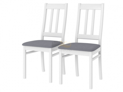 Стул Батист Белый античный-холодный серый- 2шт