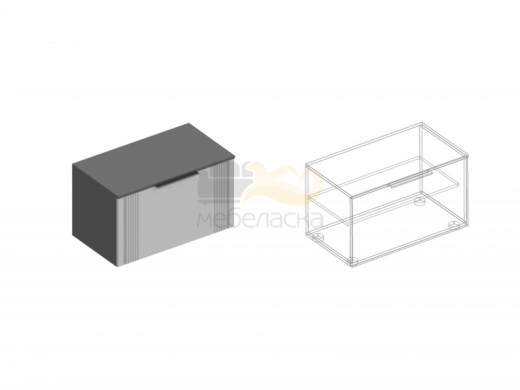 Тумба Вита 1-створка 800 тёмно серый лофт